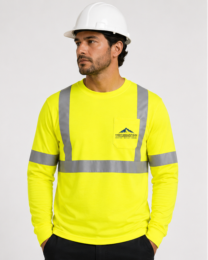 High-Visibility Safety Yellow Class 3 Long-Sleeve - C16730