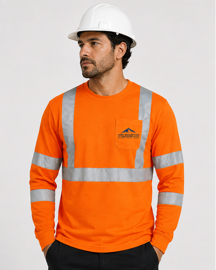High-Visibility Safety Orange Class 3 Long-Sleeve - C16730