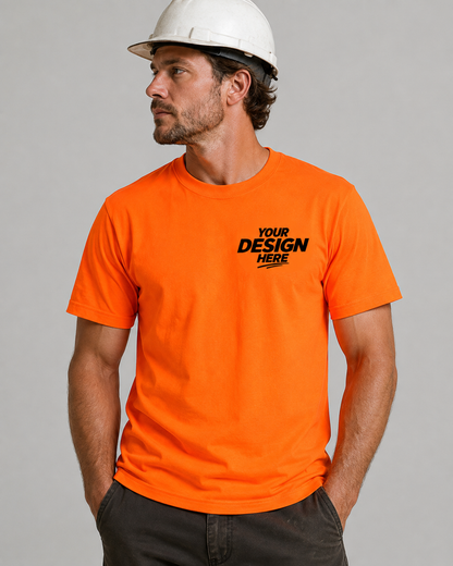 Gildan 5000 Hi-Vis Safety Orange T-Shirt