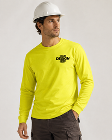 Gildan G240 Hi-Vis Safety Yellow Long Sleeve