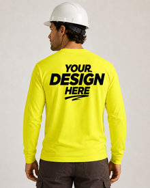 Gildan G240 Hi-Vis Safety Yellow Long Sleeve