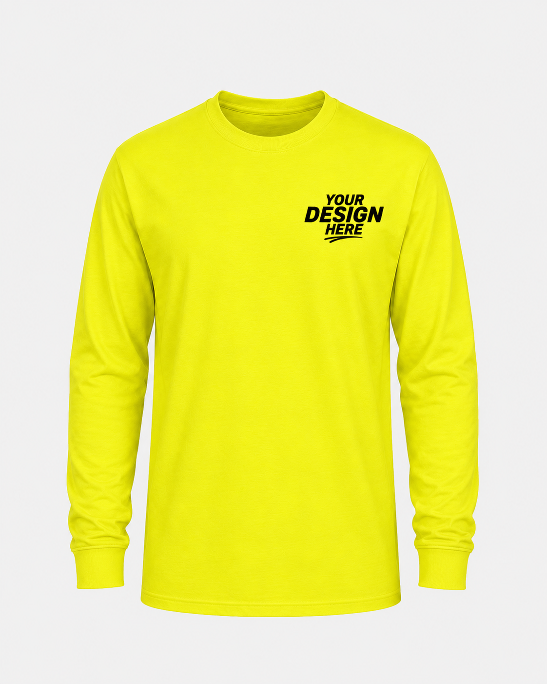 Gildan G240 Hi-Vis Safety Yellow Long Sleeve