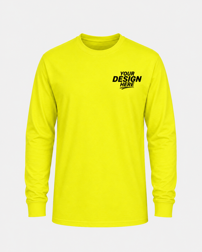 Gildan G240 Hi-Vis Safety Yellow Long Sleeve