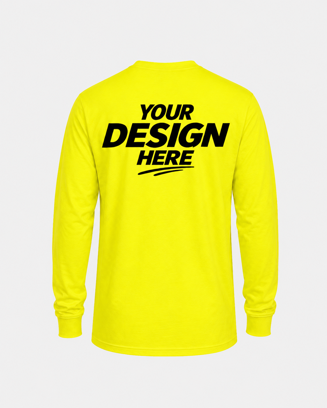 Gildan G240 Hi-Vis Safety Yellow Long Sleeve
