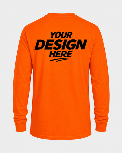 Gildan G240 Hi-Vis Safety Orange Long Sleeve