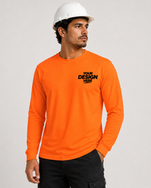 Gildan G240 Hi-Vis Safety Orange Long Sleeve