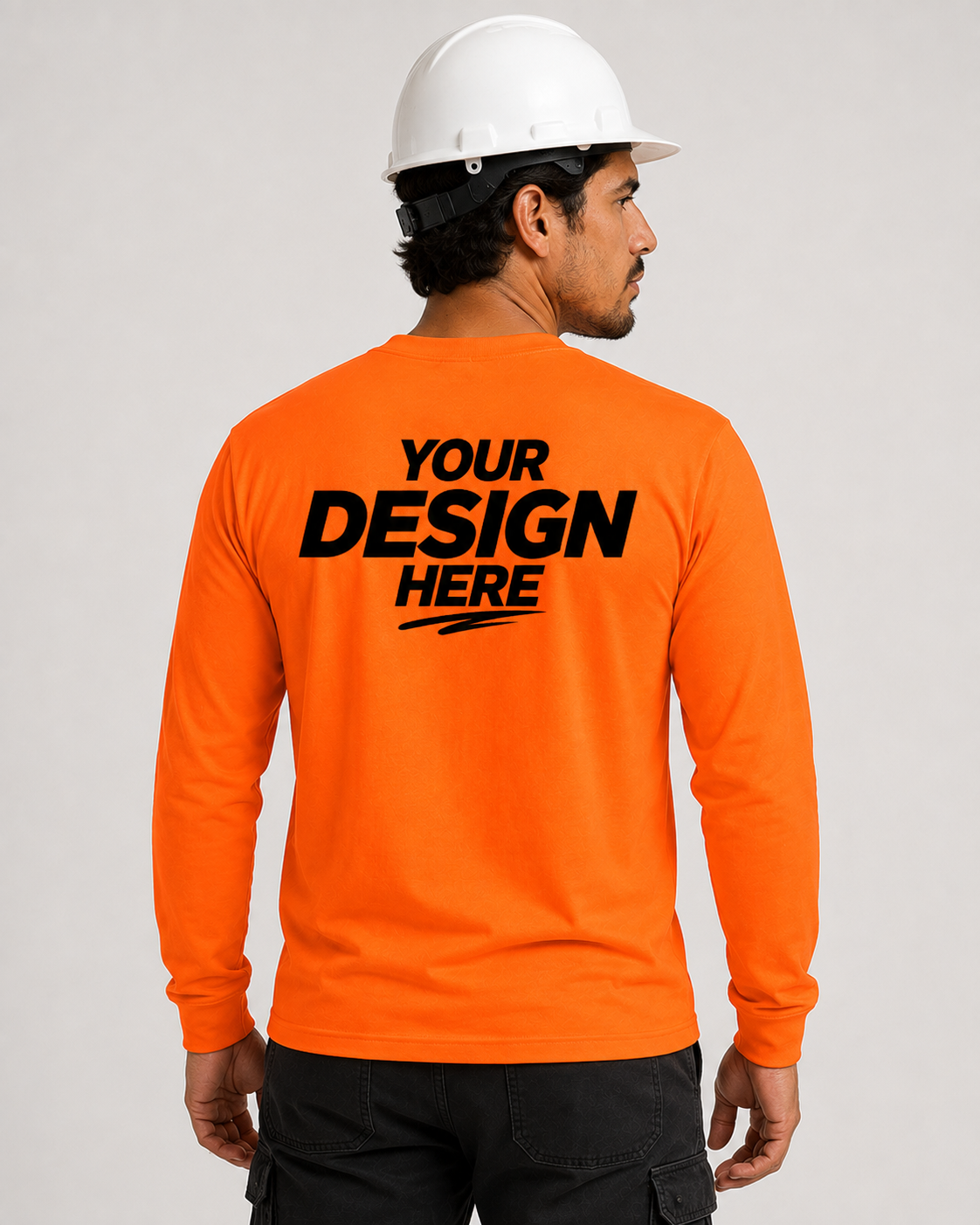 Gildan G240 Hi-Vis Safety Orange Long Sleeve