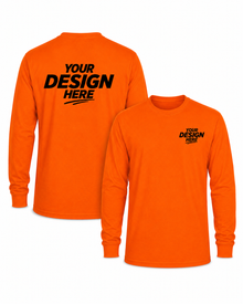 Gildan G240 Hi-Vis Safety Orange Long Sleeve