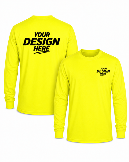 Gildan G240 Hi-Vis Safety Yellow Long Sleeve