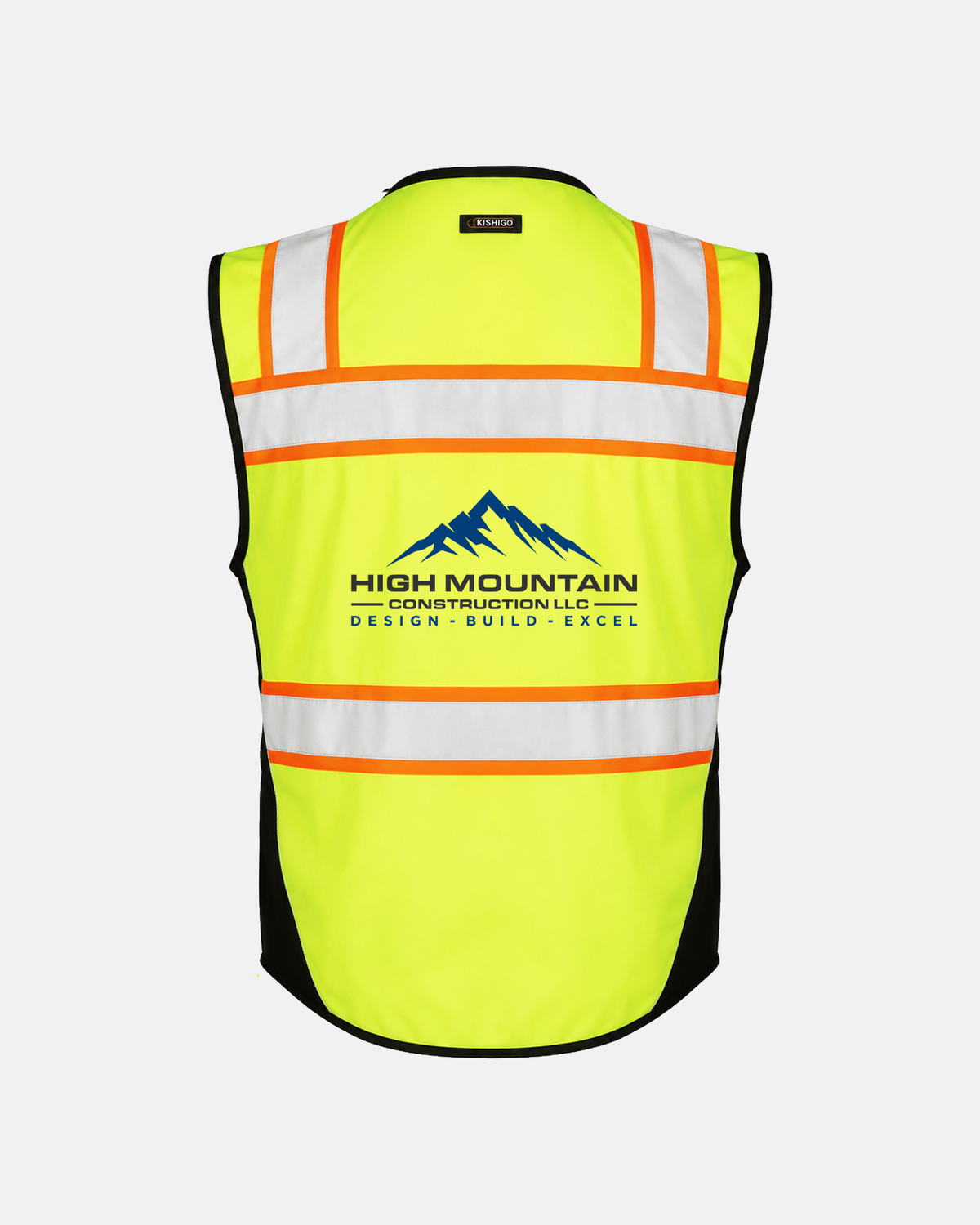 Kishigo S5002 Black Series Surveyor Safety Vest - Yellow/Lime