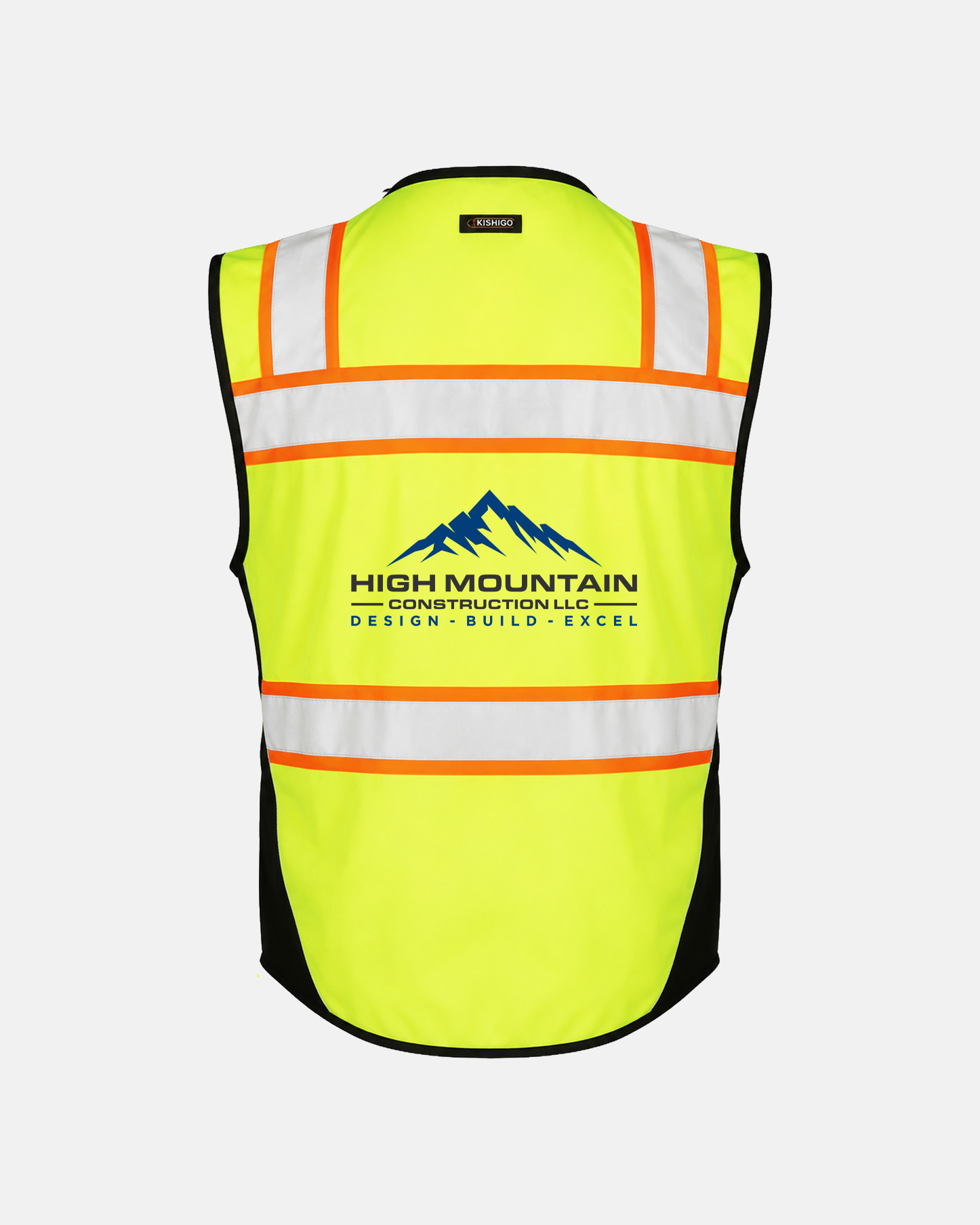 Kishigo S5002 Black Series Surveyor Safety Vest - Yellow/Lime