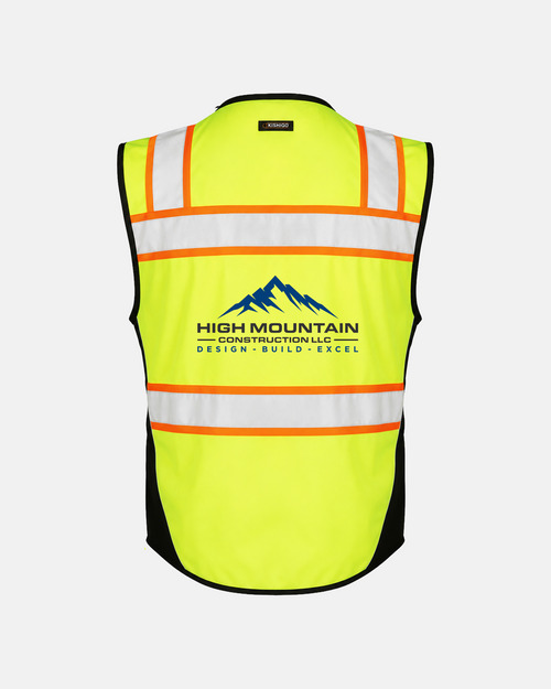 Kishigo S5002 Black Series Surveyor Safety Vest - Yellow/Lime