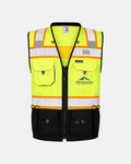 Kishigo S5002 Black Series Surveyor Safety Vest - Yellow/Lime