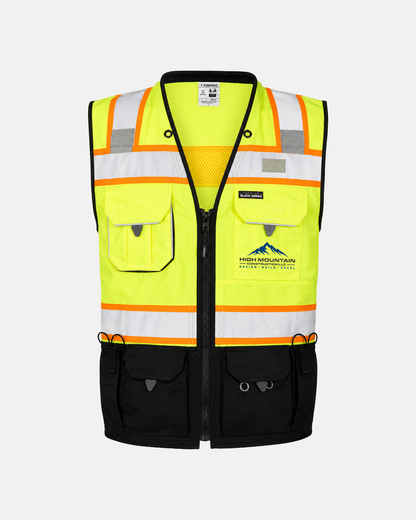Kishigo S5002 Black Series Surveyor Safety Vest - Yellow/Lime